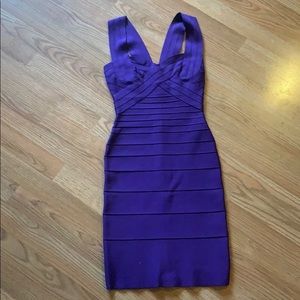Royal purple Herve Leger dress. Classic bandage.